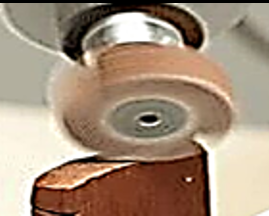 mounted flap wheel application